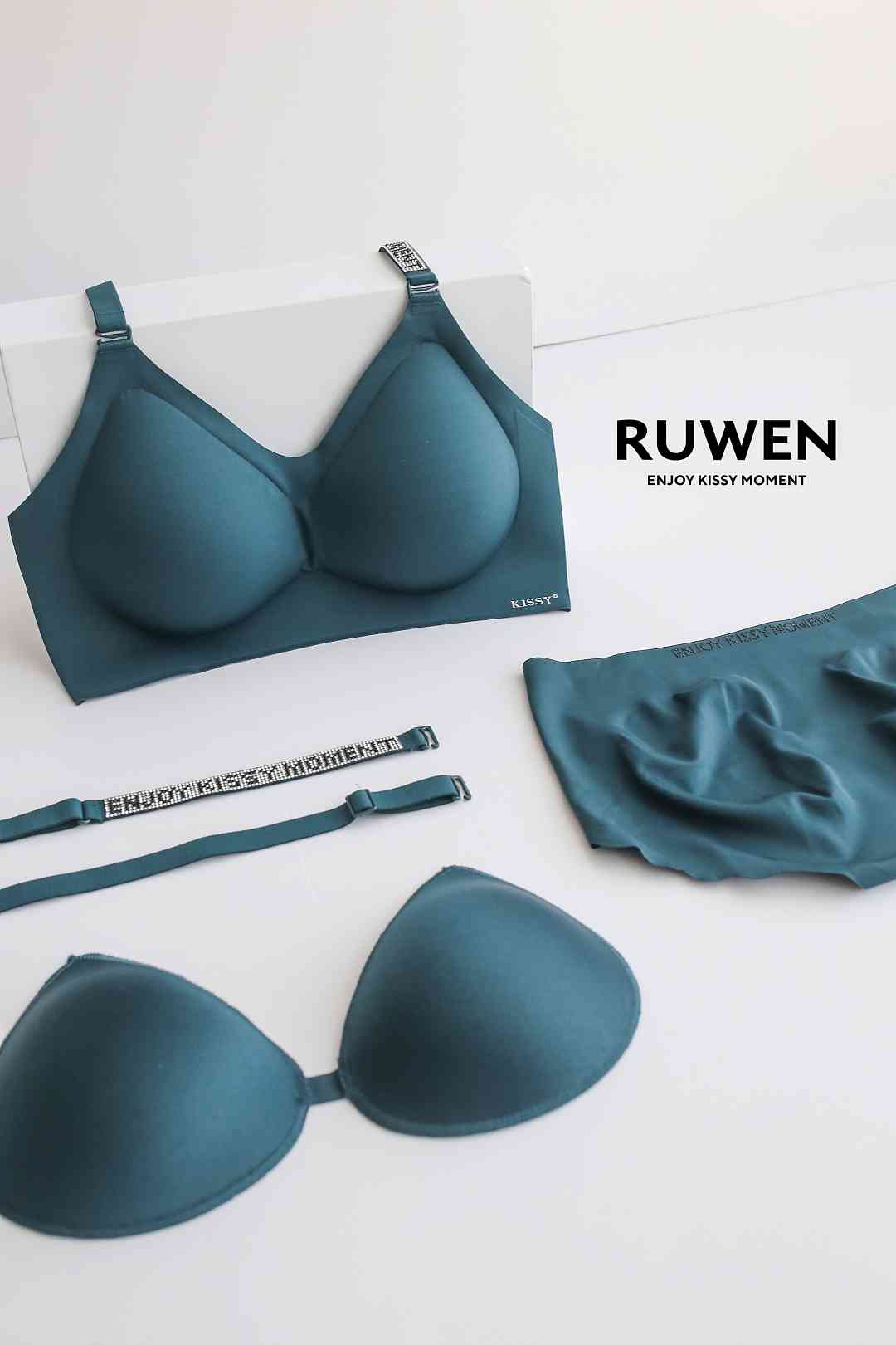 DIAMOND SHOULDER STRAP COLLANGEN SILK BRA SET